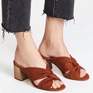 Madewell The Sari Crisscross Sandal in Warm Nutmeg